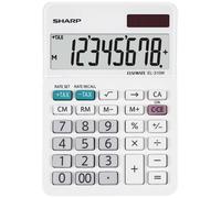 Sharp EL-310W Calculatrice de poche blanc Ecran: 8 à pile(s), solaire