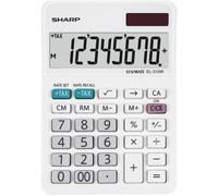 Sharp EL-310W Calculatrice de poche blanc Ecran: 8 à pile(s), solaire