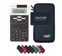 Sharp EL-531TG Blanc avec Housse de Protection WYNGS incluse Bleu - Calculatrice Scientifique - Pack de Base