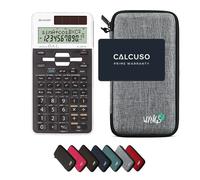 Sharp EL-531TG Blanc avec Housse de Protection WYNGS incluse Gris Clair - Calculatrice Scientifique - Pack de Base