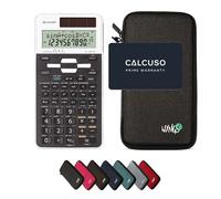 Sharp EL-531TG Blanc avec Housse de Protection WYNGS incluse Gris Foncé - Calculatrice Scientifique - Pack de Base
