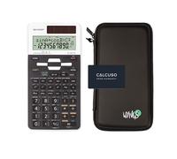 Sharp EL-531TG Blanc avec Housse de Protection WYNGS incluse Noir - Calculatrice Scientifique - Pack de Base