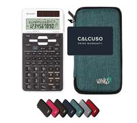 Sharp EL-531TG Blanc avec Housse de Protection WYNGS incluse Turquoise - Calculatrice Scientifique - Pack de Base