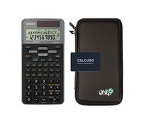 Sharp EL-531TG Gris avec Housse de Protection WYNGS incluse Noir - Calculatrice Scientifique - Pack de Base