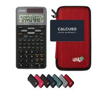 Sharp EL-531TG Gris avec Housse de Protection WYNGS incluse Rouge - Calculatrice Scientifique - Pack de Base