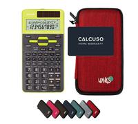 Sharp EL-531TG Vert avec Housse de Protection WYNGS incluse Rouge - Calculatrice Scientifique - Pack de Base