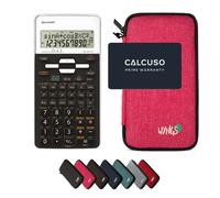 Sharp EL-531TH Blanc avec Housse de Protection WYNGS incluse Rose - Calculatrice Scientifique - Pack de Base