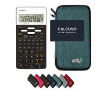 Sharp EL-531TH Blanc avec Housse de Protection WYNGS incluse Turquoise - Calculatrice Scientifique - Pack de Base