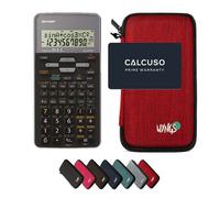Sharp EL-531TH Gris avec Housse de Protection WYNGS incluse Rouge - Calculatrice Scientifique - Pack de Base