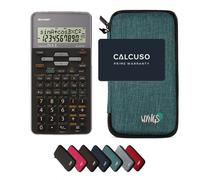 Sharp EL-531TH Gris avec Housse de Protection WYNGS incluse Turquoise - Calculatrice Scientifique - Pack de Base