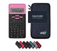 Sharp EL-531TH Rose avec Housse de Protection WYNGS incluse Bleu - Calculatrice Scientifique - Pack de Base