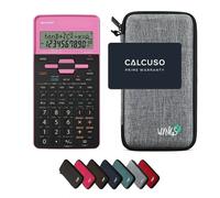 Sharp EL-531TH Rose avec Housse de Protection WYNGS incluse Gris Clair - Calculatrice Scientifique - Pack de Base