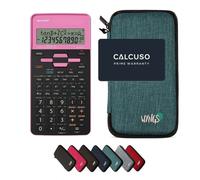 Sharp EL-531TH Rose avec Housse de Protection WYNGS incluse Turquoise - Calculatrice Scientifique - Pack de Base