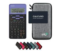 Sharp EL-531TH Violet avec Housse de Protection WYNGS incluse Gris Clair - Calculatrice Scientifique - Pack de Base