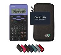 Sharp EL-531TH Violet avec Housse de Protection WYNGS incluse Gris Foncé - Calculatrice Scientifique - Pack de Base