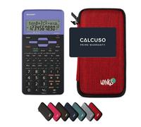 Sharp EL-531TH Violet avec Housse de Protection WYNGS incluse Rouge - Calculatrice Scientifique - Pack de Base