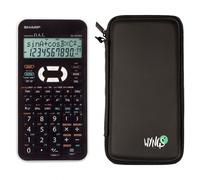Sharp EL-531XH Blanc avec Housse de Protection WYNGS incluse Noir - Calculatrice Scientifique - Pack de Base
