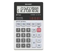 SHARP Calculatrice de poche modèle EL-W211G GY, alimentation