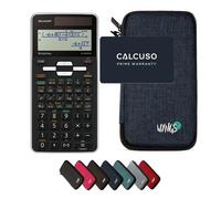 Sharp EL-W550TG avec Housse de Protection WYNGS incluse Bleu - Calculatrice Scientifique - Pack de Base