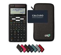 Sharp EL-W550TG avec Housse de Protection WYNGS incluse Gris Foncé - Calculatrice Scientifique - Pack de Base