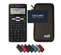 Sharp EL-W550TG avec Housse de Protection WYNGS incluse Noir - Calculatrice Scientifique - Pack de Base