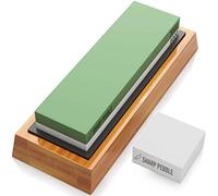 Sharp Pebble Pierre 2 Side aiguisant Grit Whetstone Meilleur Couteau de cuisine Sharpener Waterstone avec antiglisse en caoutchouc Base & aplanissement Pierre 3000/8000