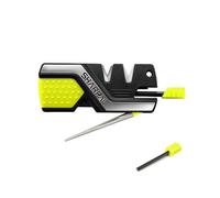 SHARPAL 101N-G Aiguiseur de couteaux de poche avec 2 allume-feu, aiguise tous les types de couteaux d'extérieur et de cuisine, lame dentelée, carbure de tungstène, céramique fine et diamant