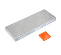 SHARPAL 168H Pierre à aiguiser diamantée, grain 325/1000, 20 x 7,5 cm | Aiguiseur diamanté double face : grain 325 pour réparer, 1000 pour affiner ; avec tapis antidérapant et guide d’angle