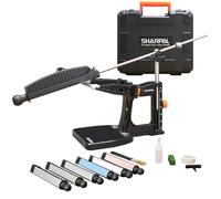 SHARPAL 202H Système d'affûtage de précision, angle réglable 10-35° | Kit d'affûtage, 7 plaques abrasives: diamant 220/325/600/1000, pierre 3000/6000, cuir d'affûtage, mallette, idéal à offrir