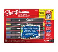Sharpie Marqueur créatif Bullet – Acrylique, pointe ogive, couleurs assorties – Blister de 5
