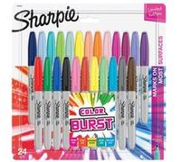 Sharpie, marqueurs permanents, pointe fine, Colour Burst & assortiment original, lot de 24