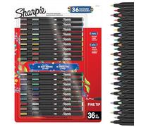 Sharpie Creative Marker - Lot de 36 marqueurs de peinture acrylique à pointe fine à base d'eau | Encre sans bavure pour écrire sur la plupart des surfaces | Fournitures d'artisanat et d'art | Tons