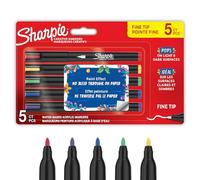 Sharpie Creative Marker Lot de 5 marqueurs de peinture acrylique à pointe fine à base d'eau Encre sans bavure Écrit sur la plupart des surfaces Fournitures d'artisanat et d'art Couleurs assorties