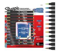 Sharpie Marqueur à pointe pinceau Creative Acrylic (2223313) – Tons terreux – Blister 12