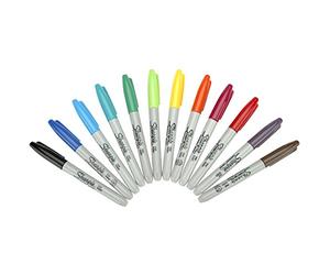 SHARPIE Fine Point Marqueur permanent orange, pointe fine, multicolore, fin, métal, papier, plastique, AP