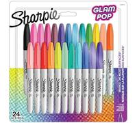 Sharpie – Marqueur permanent – Glam Pop – Pointe fine – Multicolore – Blister 24