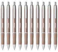 Sharpie Lot de 10 stylos à encre gel S-Gel - Pointe moyenne 0,7 mm - Encre noire - Corps en métal - Or rose