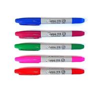Sharpie Lot de 5 marqueurs permanents à double pointe fine et ultra fine, couleurs assorties - Emballage uni