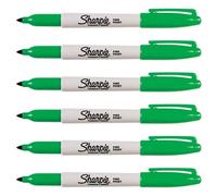 Sharpie Lot De 6 Marqueurs Permanent Fine Pointe Ronde Vert
