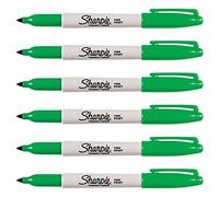 SHARPIE Lot de 6 Marqueurs permanent FINE Pte Ronde Vert