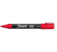 Sharpie Marqueur à craie effaçable à l'eau pour tableau blanc, pointe moyenne épaisse, encre rouge (rouge)