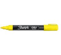 Sharpie Marqueur d'écriture à craie à pointe moyenne épaisse jaune 0,7 mm pour tableau blanc - Verre et surface en céramique - Lavable Newell Brands