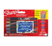 Sharpie Marqueurs créatifs Brush à peinture acrylique - Pointe pinceau - Pochette de 5 coloris assortis
