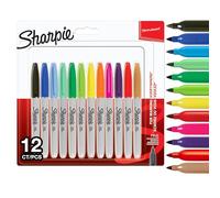 Marqueur permanent Sharpie pointe 1,5 à 3 mm - Pochette de 12