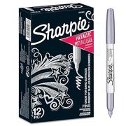 Sharpie marqueurs métalliques permanents | pointe fine | argent | boîte de 12