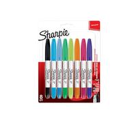Sharpie Marqueurs permanent | pointe double | Couleurs Assorties | Lot de 8