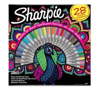 Sharpie Marqueurs permanents | Marqueurs à pointes fines et ultrafines | couleurs exclusives | Set de 28 pièces