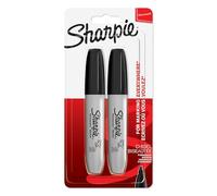 Sharpie marqueurs permanents | pointe biseautée | noirs | pochette de 2