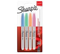 Sharpie Marqueur permanent FINE 'Pastel' – Pointe fine – Couleurs pastel – Blister de 4