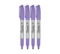Sharpie Marqueurs permanents, pointe fine, encre lilas, lot de 4